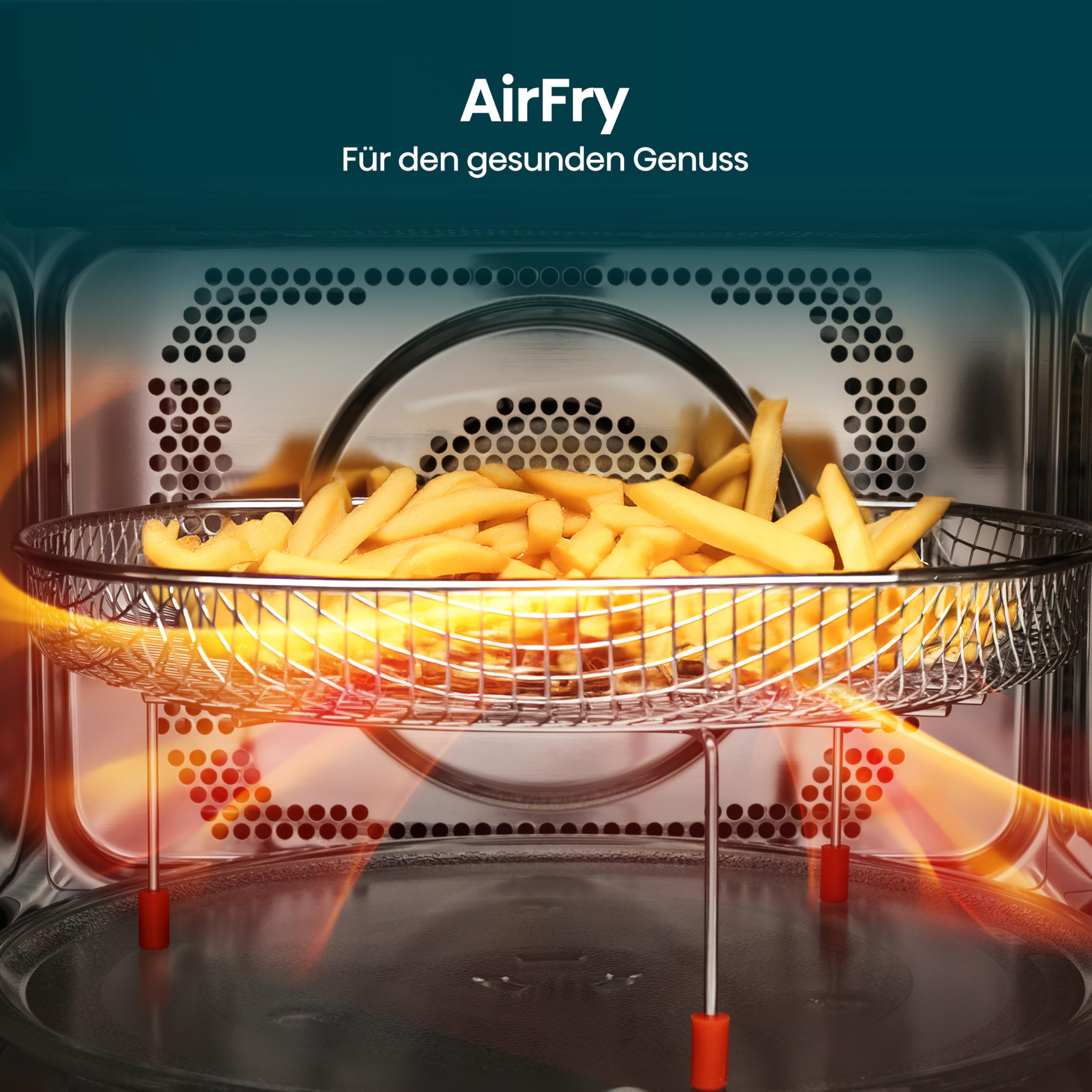 Hisense H23MOBS5HC Mikrowelle 23L 900W AirFry 4 in 1 Schwarz