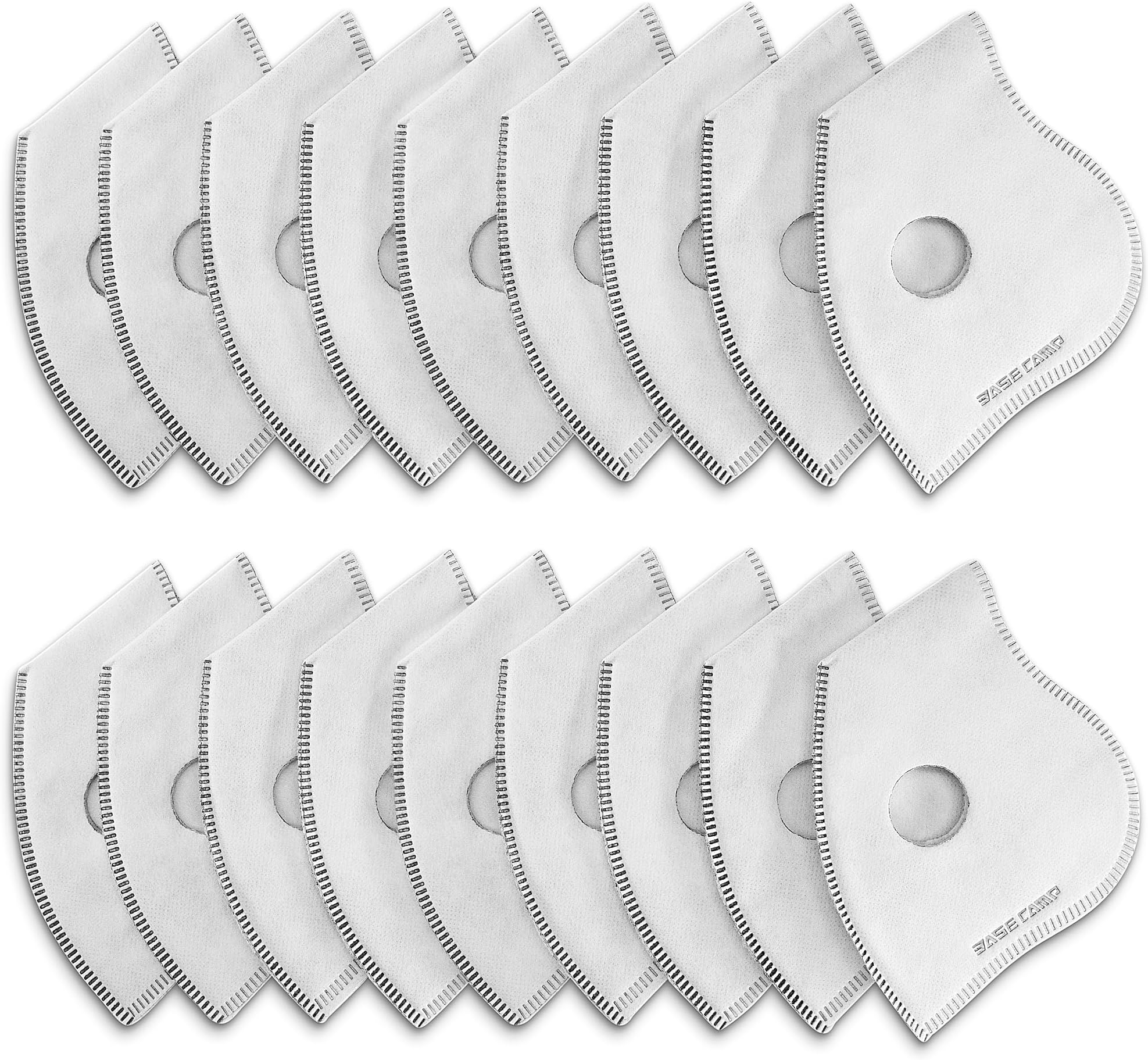 BASE CAMP Activated Carbon Replacement Filters Only for M PRO, M Plus or M Cross Mask,N Plus Mask (18 Pack)