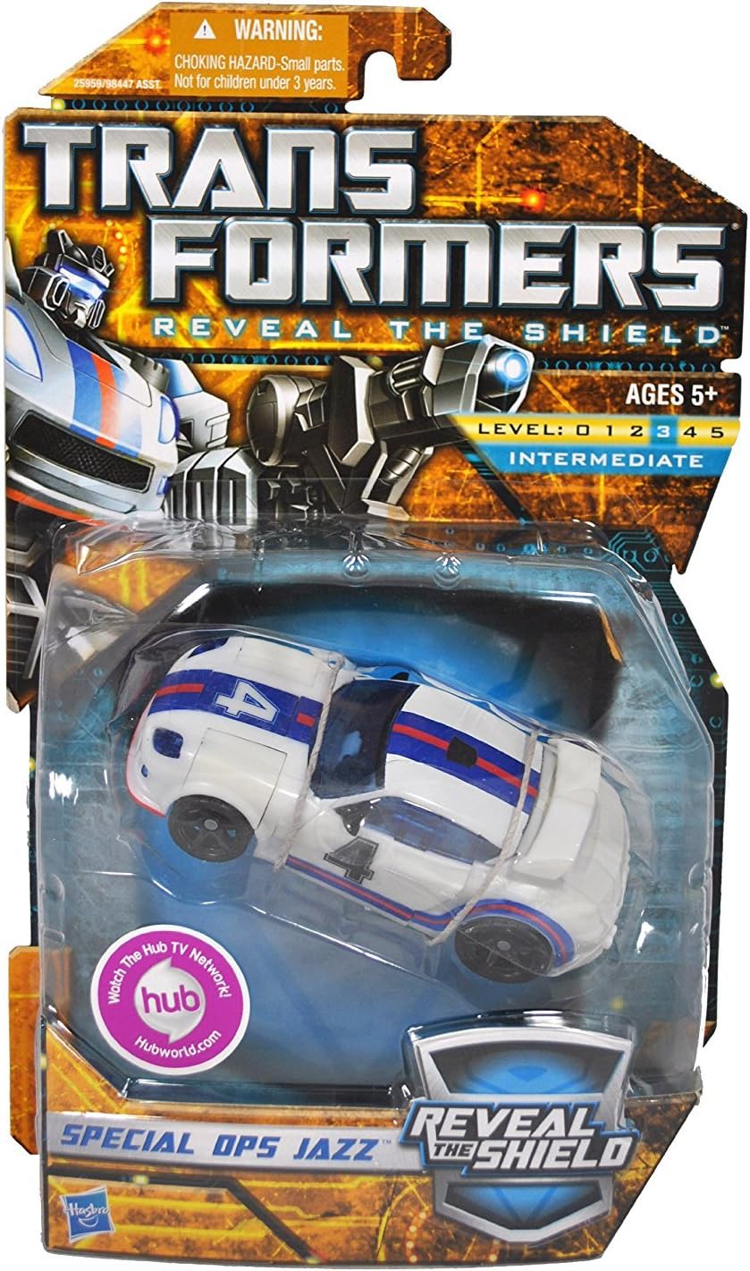 Hasbro Year 2010 Transformers "Reveal The Shield" Series Deluxe Class 6 Inch Tall Robot Action Figure - SPECIAL OPS JAZZ with Blaster Pistol (Vehicle Mode: Street Rally Car)