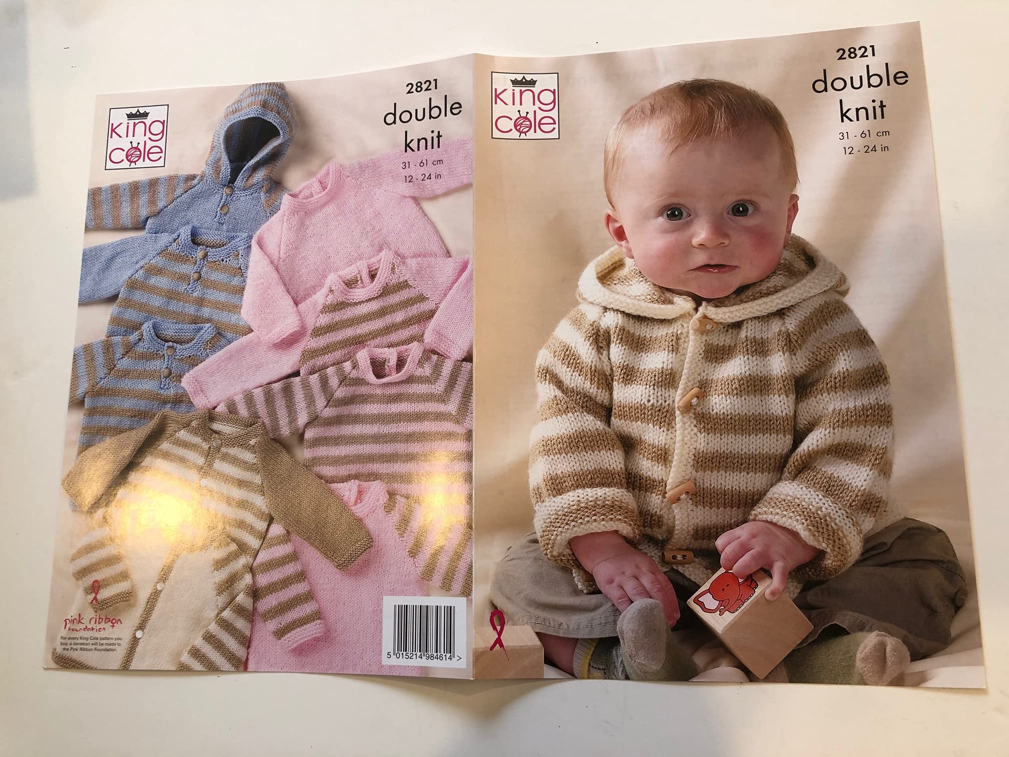 King Cole Baby Raglan Sweaters & Jackets DK Knitting Pattern 2821