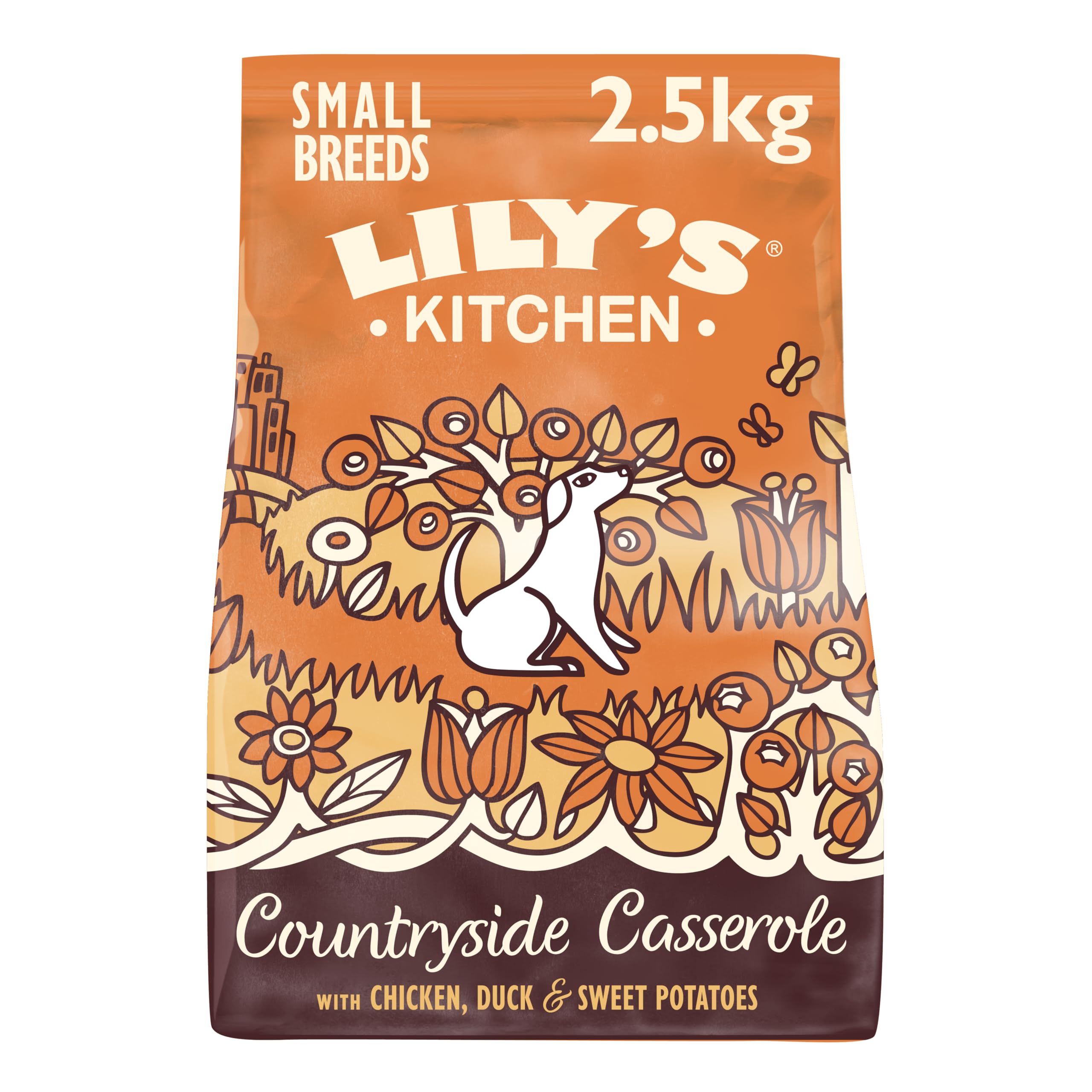 Lily's Kitchen Prodotto con ingredienti naturali Cibo secco per cani adulti di piccola taglia Ricetta senza cereali con pollo e anatra 2.5 kg