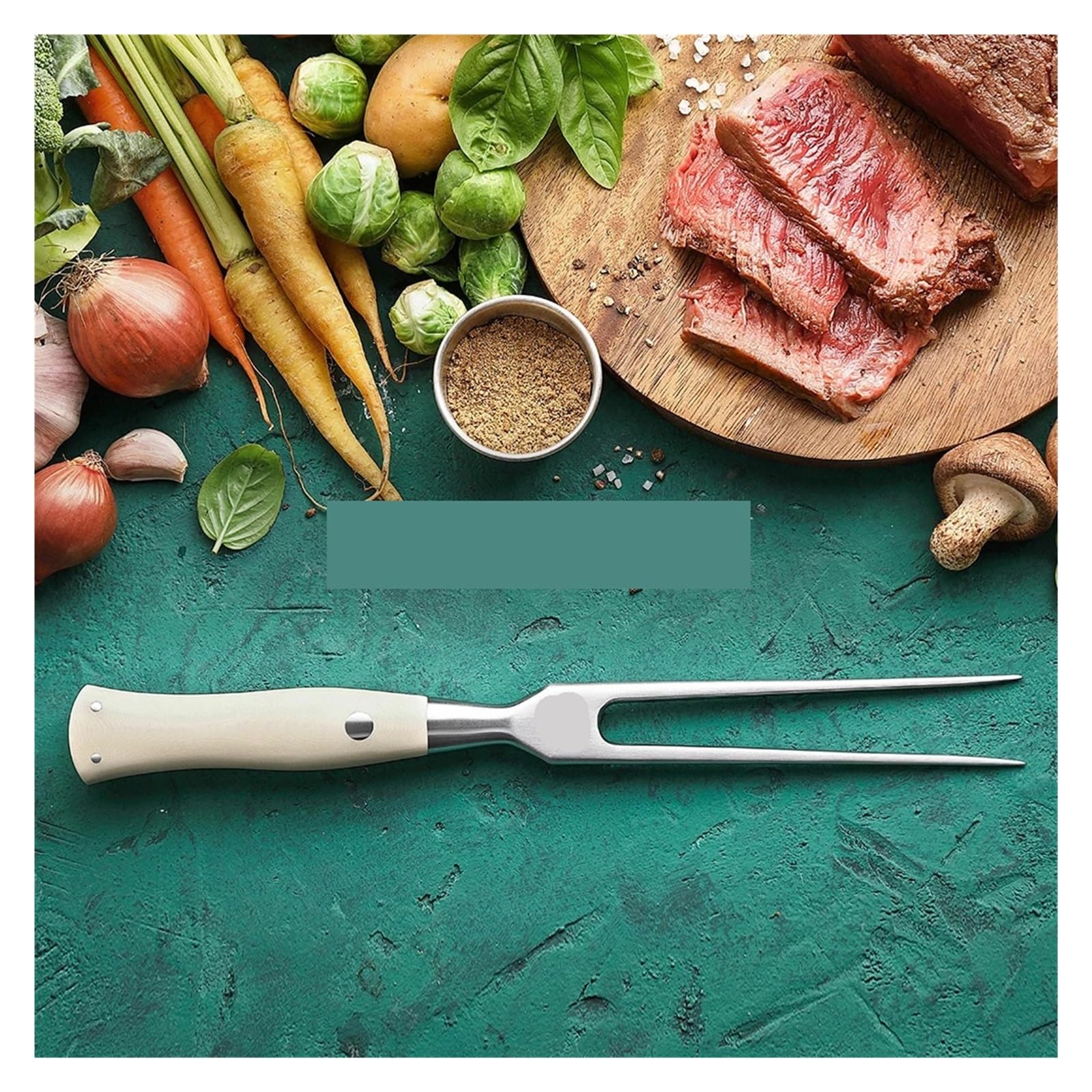 Fourchette à viande, compatible avec HEZHEN, Elegant Series, acier 340