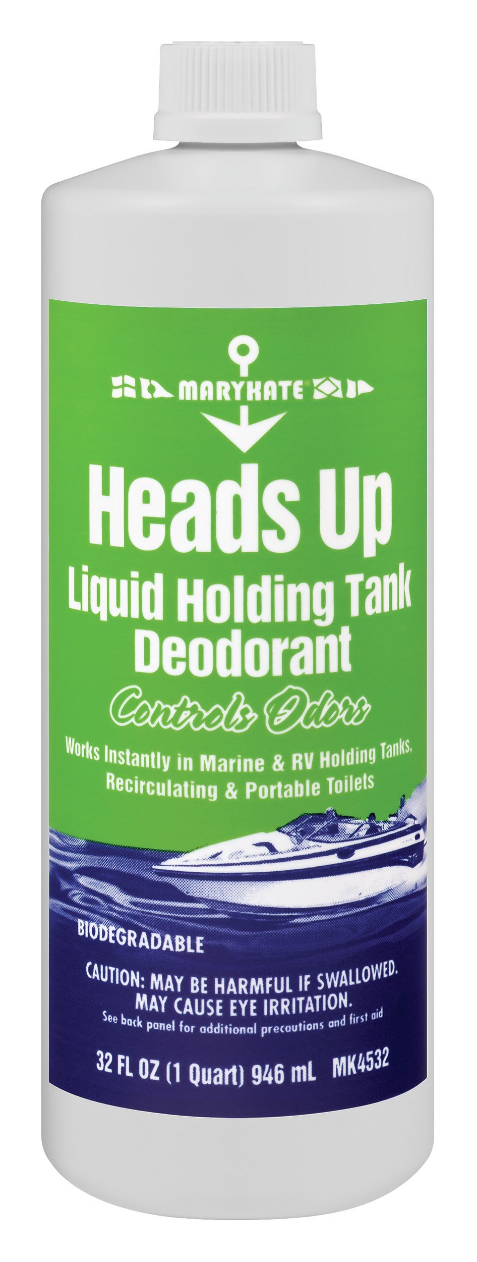 MaryKate Heads Up Liquid Holding Tank Deodorant, 32 Fl Oz, MK4532,Blue Thin Liquid