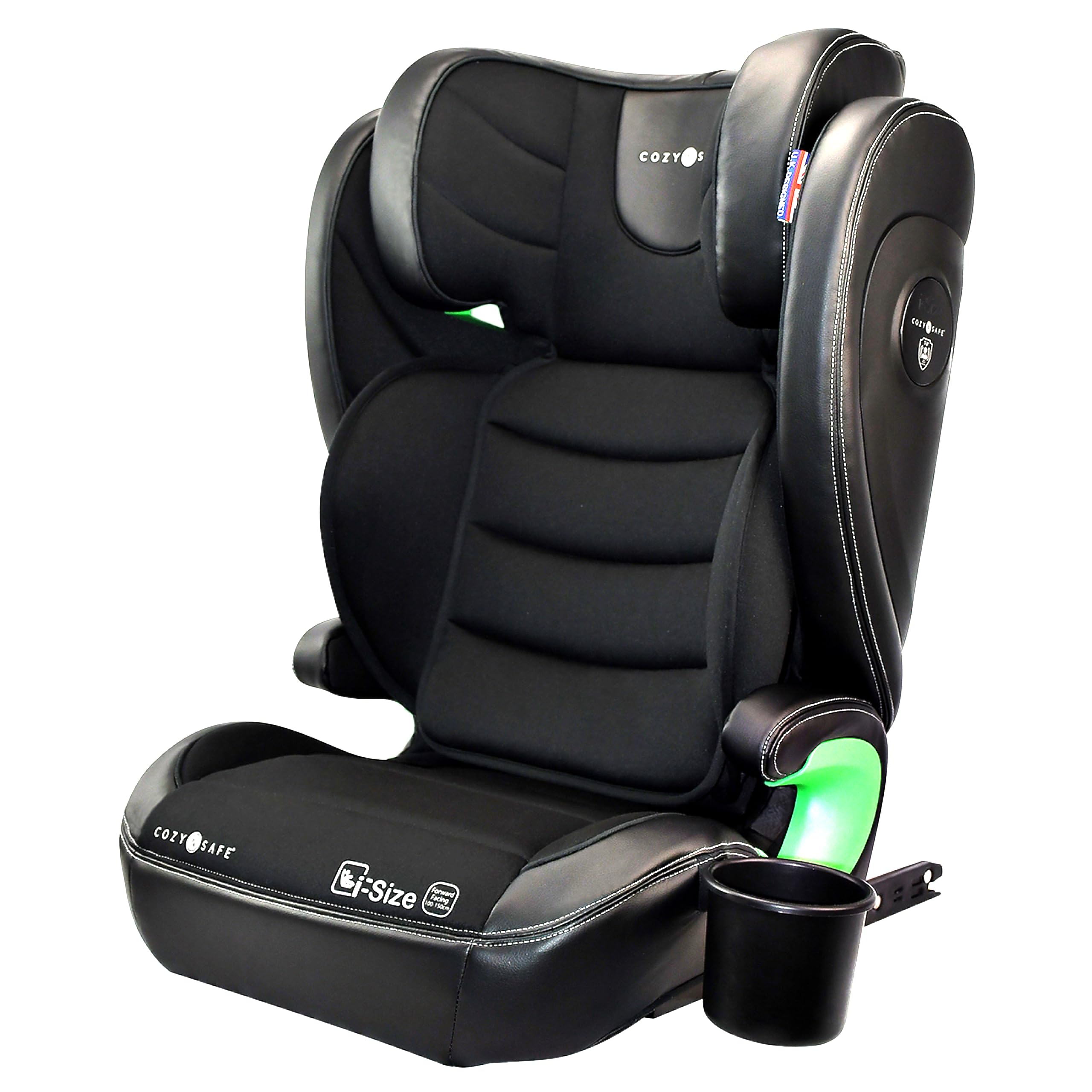 Cozy N Safe Augusta i-Size 100-150 cm (4-12 lat) ISOFix fotelik samochodowy dla dzieci z wysokim oparciem - czarny (Midnight Black)