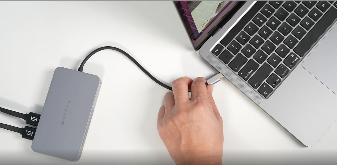 Amazon.com: HyperDrive 4K Dual HDMI USB C Hub M1 MacBook 10in1