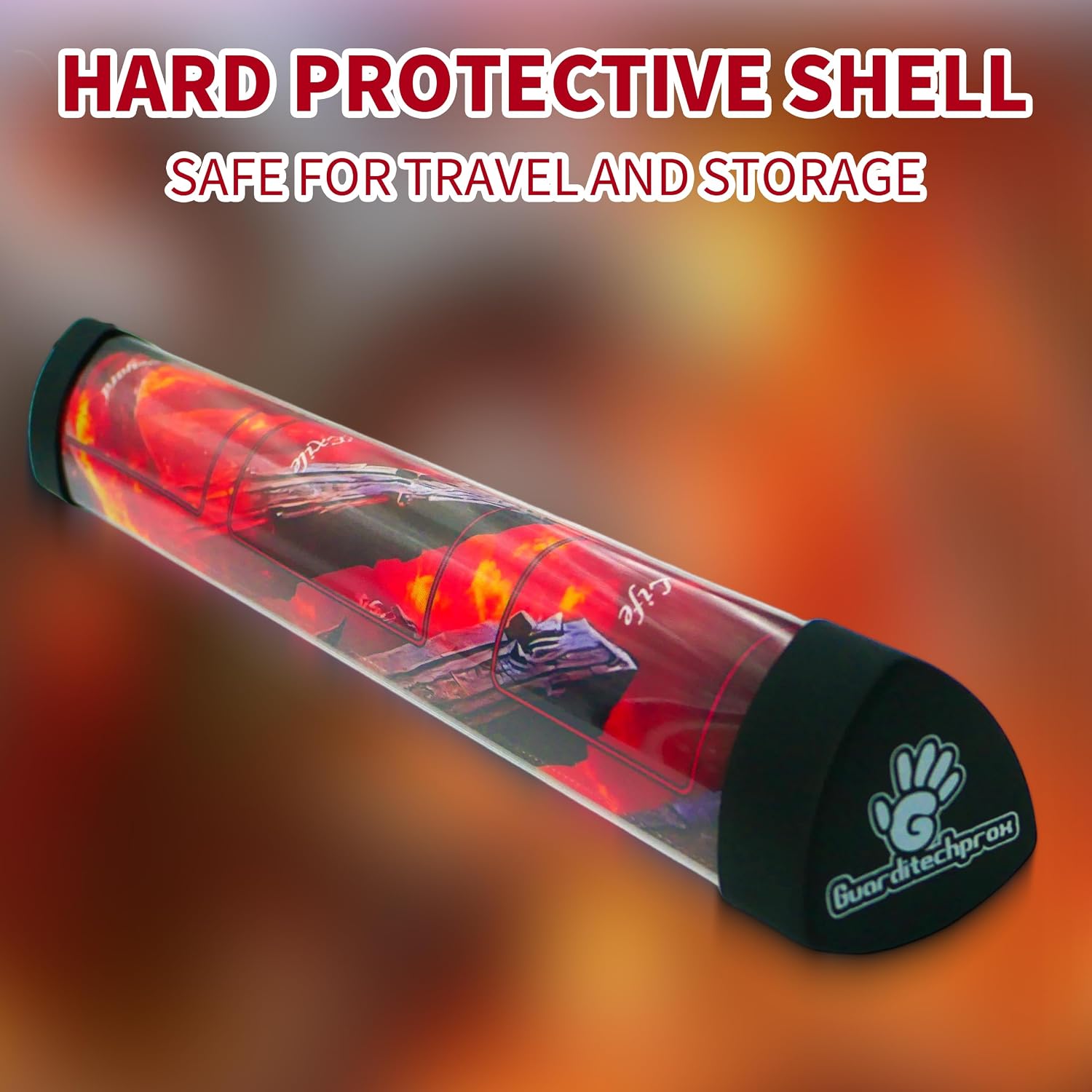 TCG Playmat with Triangular Storage Tube & 14 Dice, 24 x 14 in Playmat for MTG Commander Card Games, 12 +1/-1 Counter Dice & 2 D20 Life Counters, Non-Slip Rubber Base image 3