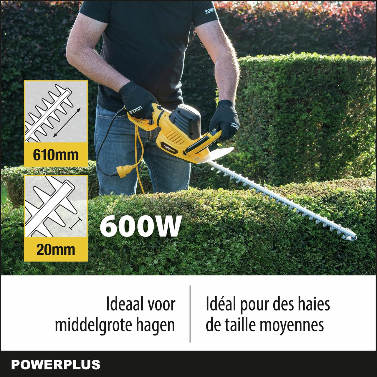 PowerPlus POWXG20080 POWXG20080 - Cortasetos 600 W, 610 mm
