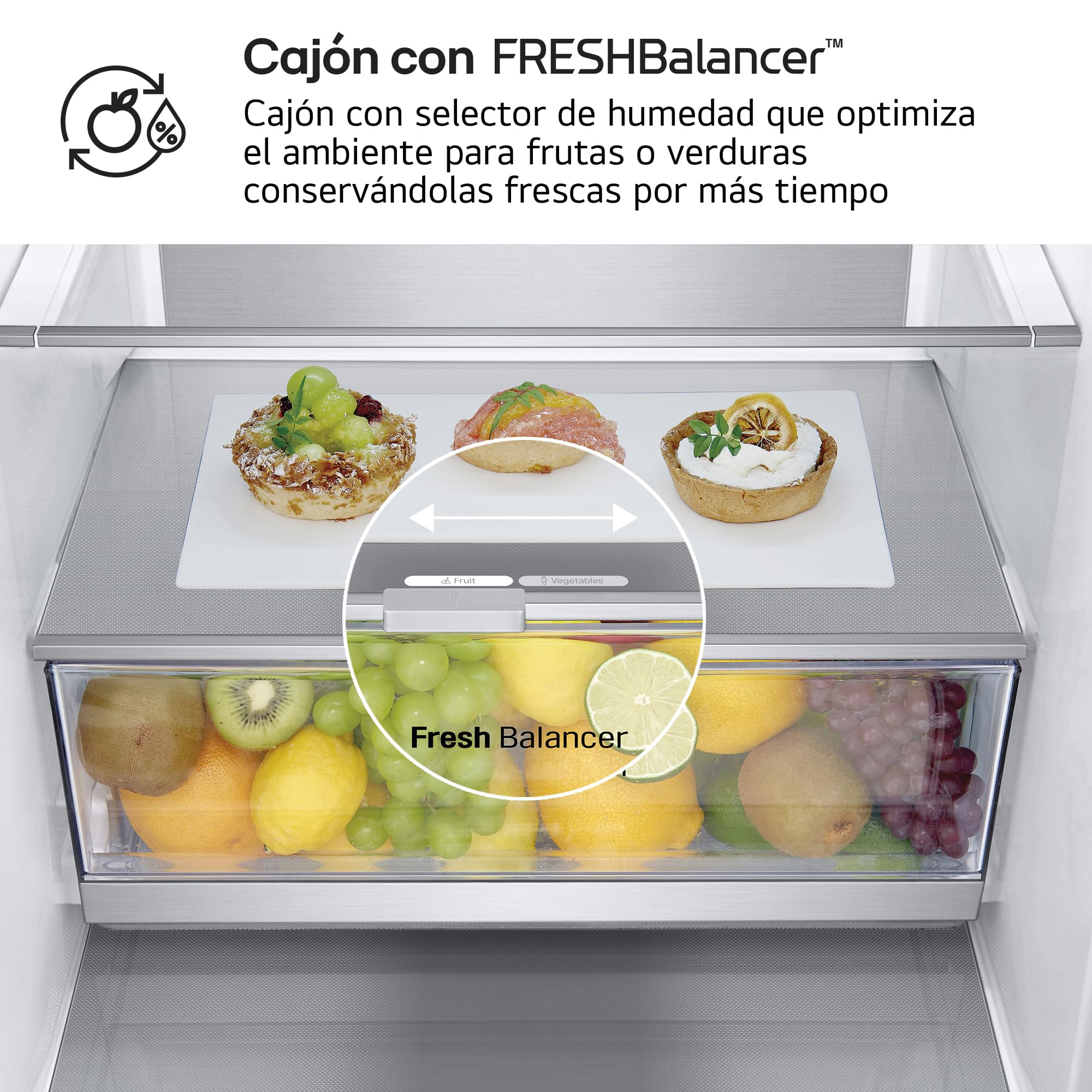 LG GSXV91BSAE - Frigorífico Side By Side, Serie 900, Instaview Door-in-Door, Fresh Balancer, Clasificación E, 635 L, Sin Toma de Agua, Inox Antihuellas