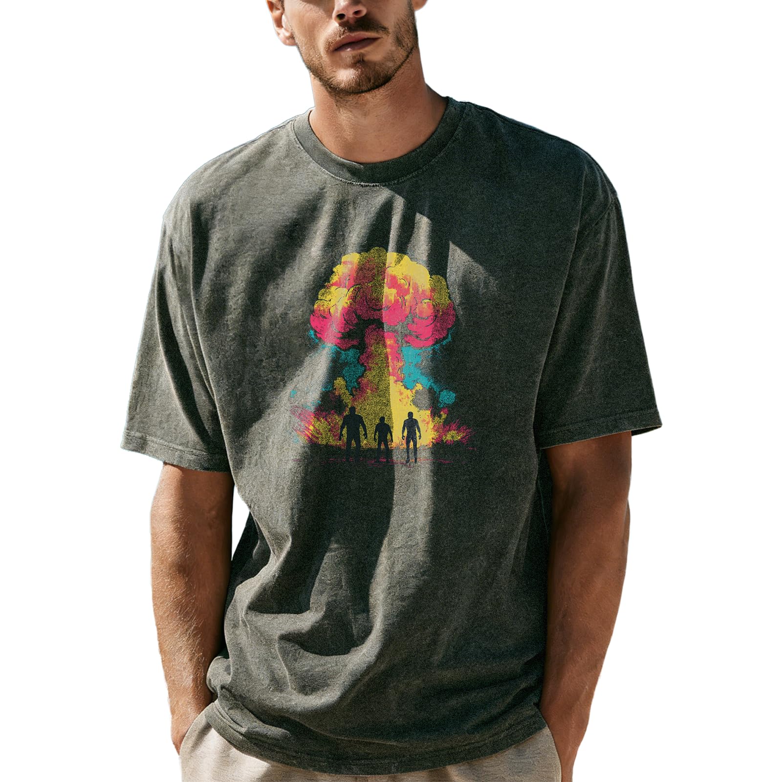 Washed Graphic T-Shirts Men Solid 100 Cotton Big and Tall Crewneck Summer Y2K Breathable Quick Dry Undershirts