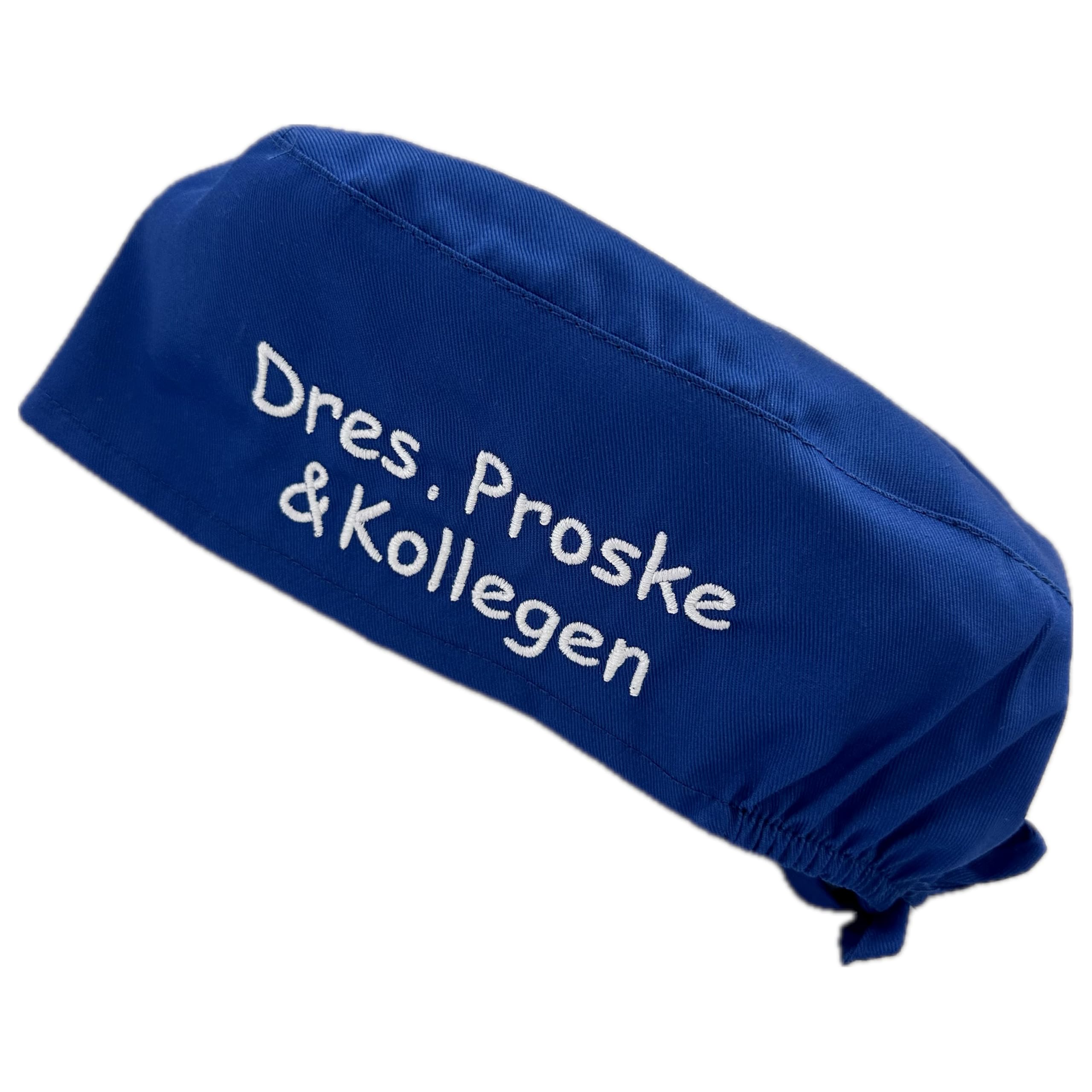 Schnoschi OP Haube Bestickt mit Namen oder Wunschtext, Kopfbedeckung Stoff, medizinisch für Kranken-/Altenpflege, Medizinische Arbeits-/Berufsbekleidung, Arzt, Schwester, viele Farben (Blau) | Kopfbedeckung Stoff, Medizinisch für Kranken-/Altenpflege, Für
