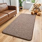 Keeko Soft 5x7 Area Rug, Washable Rugs for Bedrooms Living Room Brown and White Modern Memory Foam Area Rug Minimalist Low Pile Indoor Carpet Non-Slip Rug for Kids Room Classroom Home Decor