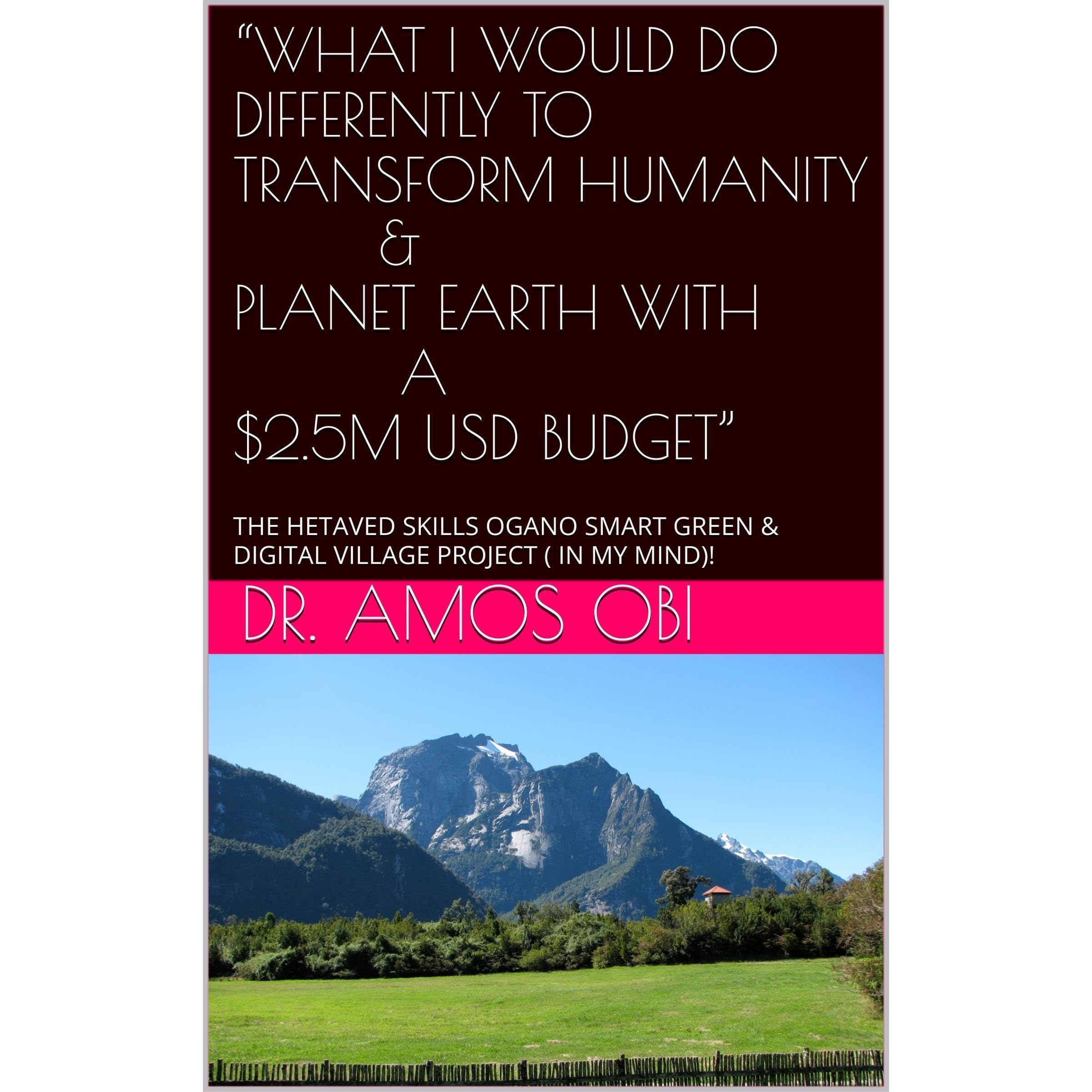 “WHAT I WOULD DO DIFFERENTLY TO TRANSFORM HUMANITY & PLANET EARTH WITH A $2.5M USD BUDGET”
