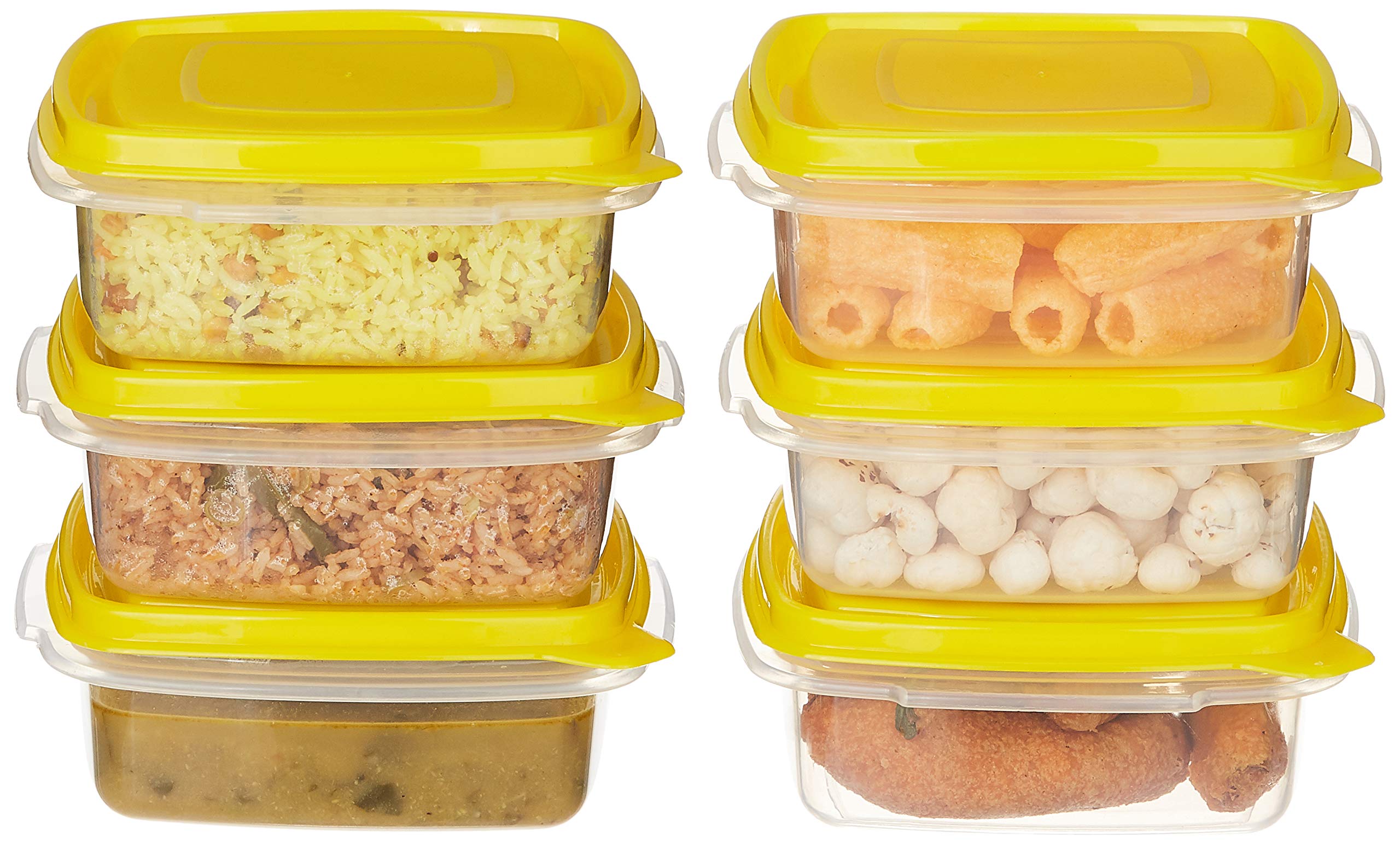 Amazon Brand - Solimo Plastic Kitchen Storage Containers, Set Of 6 (600 Ml Each) - White (B07P6VWL9D) Amazon Price History, Amazon Price Tracker
