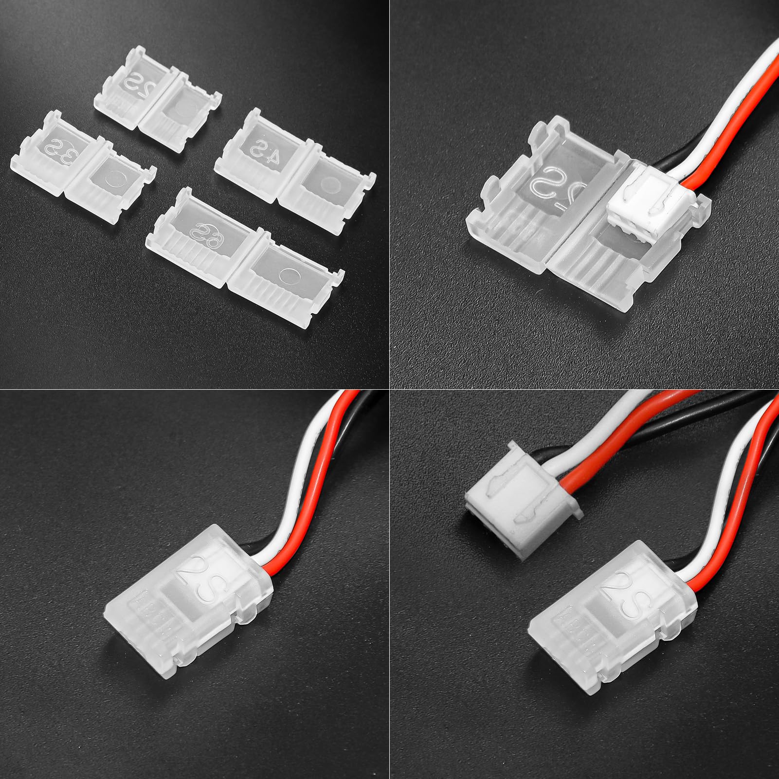 10 paires de connecteurs JST mâles / femelles Kit de connecteur câble de fil de Silicone à 2