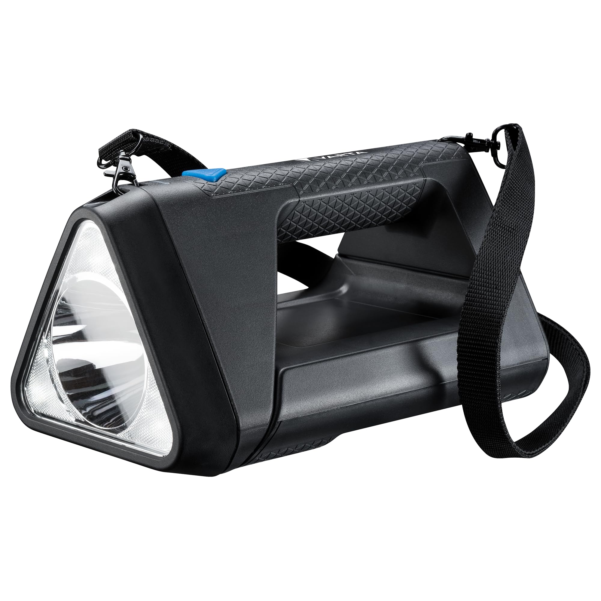 VARTA Projecteur de chantier LED rechargeables, BL30R, Li-Ion rechargeable | Lampe de travail projecteur portatif 3 modes d'éclairage, 550 Lumen, IPX4, Micro-USB, Spotlight pour gezielte éclairage
