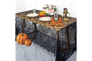 Pardecor Black Lace Tablecloth: Delicate Elegance for Your Gothic Ambiance
