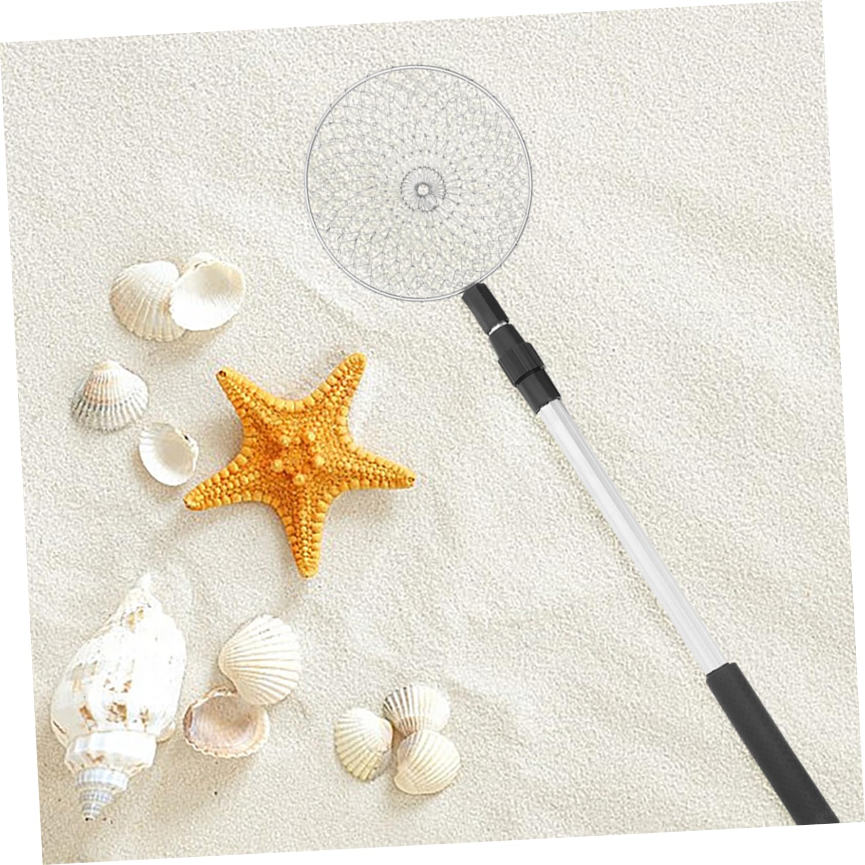 Kisangel 2Pcs Portable Beach Sand Sifter Durable Shovel and Mesh Scooper for Shell Collecting Conch Picking and Sand Filtering for Beach Adventures