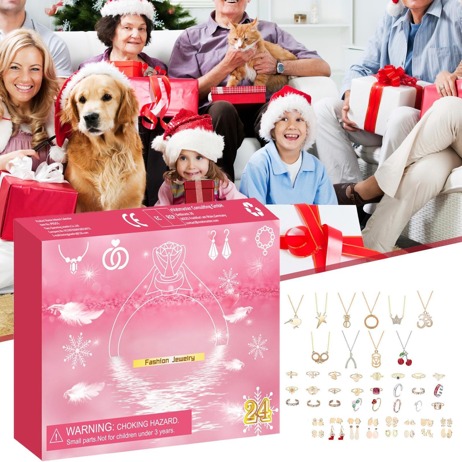 Calendario De Cuenta Atrás Para Navidad 2025 Para Las Vacaciones De | Calendario De Adviento De Navidad Con s De Joyas Para Adolescentes Familia Amigos Chicas Jóvenes Mujeres