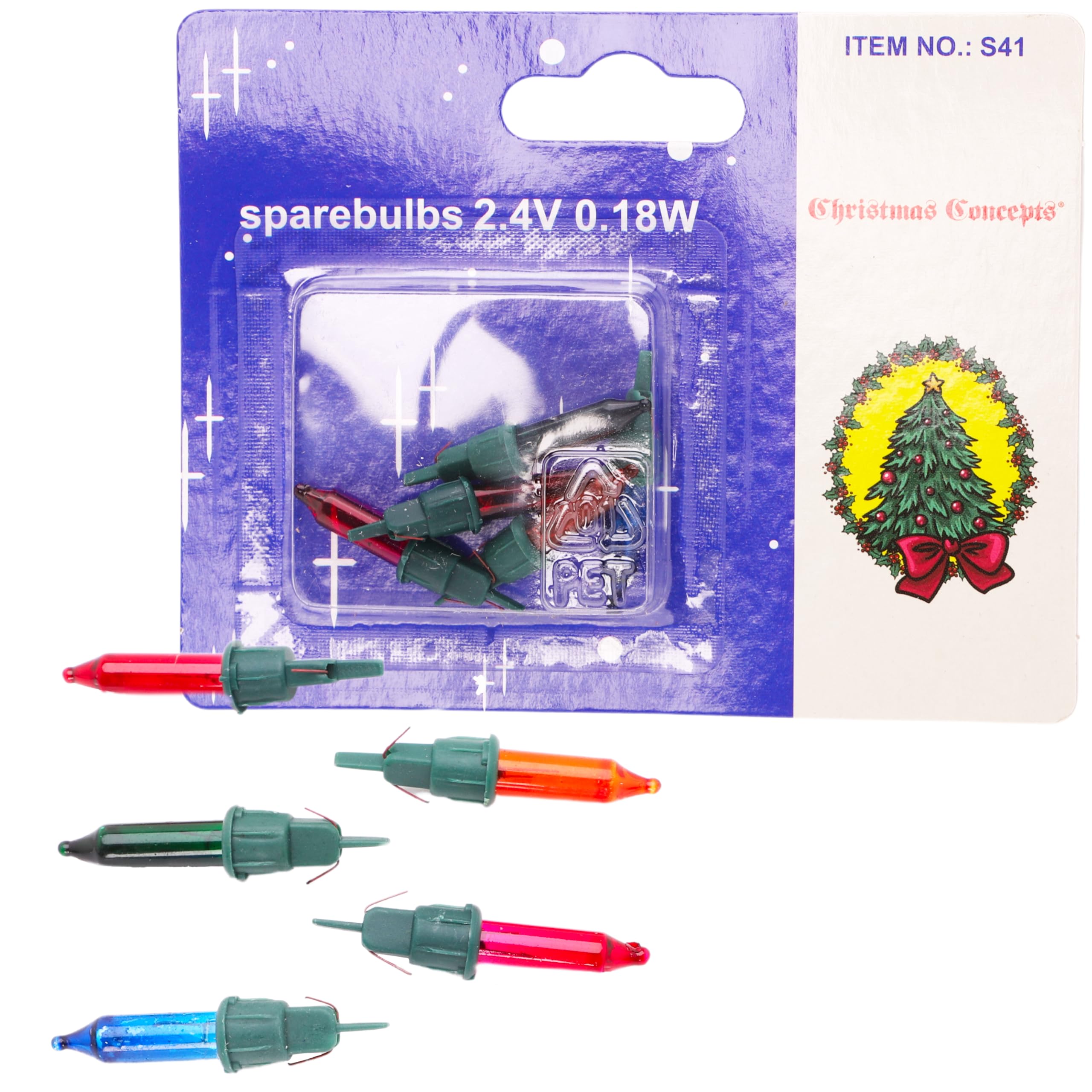 Fdl 5 Multi Push In Spare Bulbs For Fairy Lights 2.4V 0.18W 0.075A (S41)