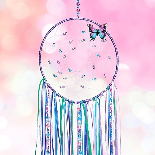 Miniatura 4 de Make It Real - Atrapasueños de bricolaje Haz tu propio kit de arte y manualidades para niñas adolescentes Incluye aro atrapasueños cuerdas y cintas