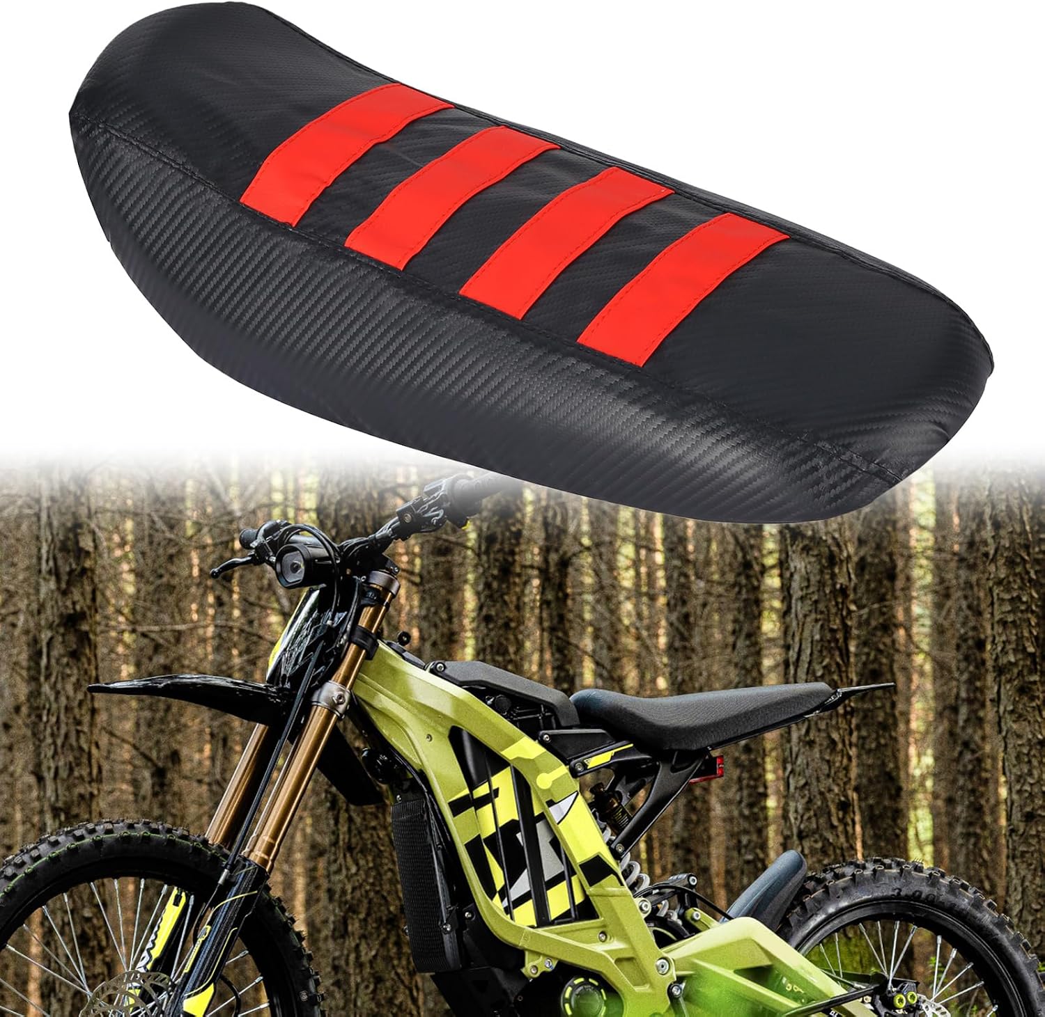 Non-Slip Electric Dirt Bike Seat Cover, PVC Waterproof Cushion | Non-slip waterproof seat cover brings stable comfort, suitable for daily commuting and off-road riding.