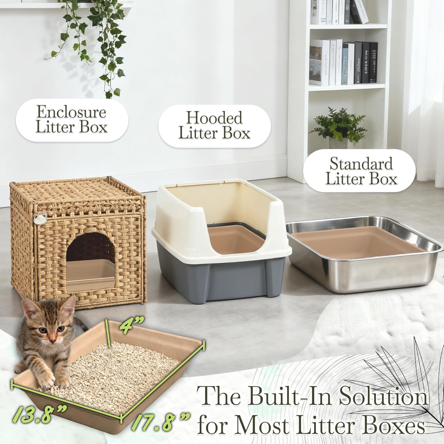 30-Pack Disposable Litter Boxes for Cats: Leak-Proof Pans for Kitty Foster Pets Odor Control Sustainable Trays 20/30/60