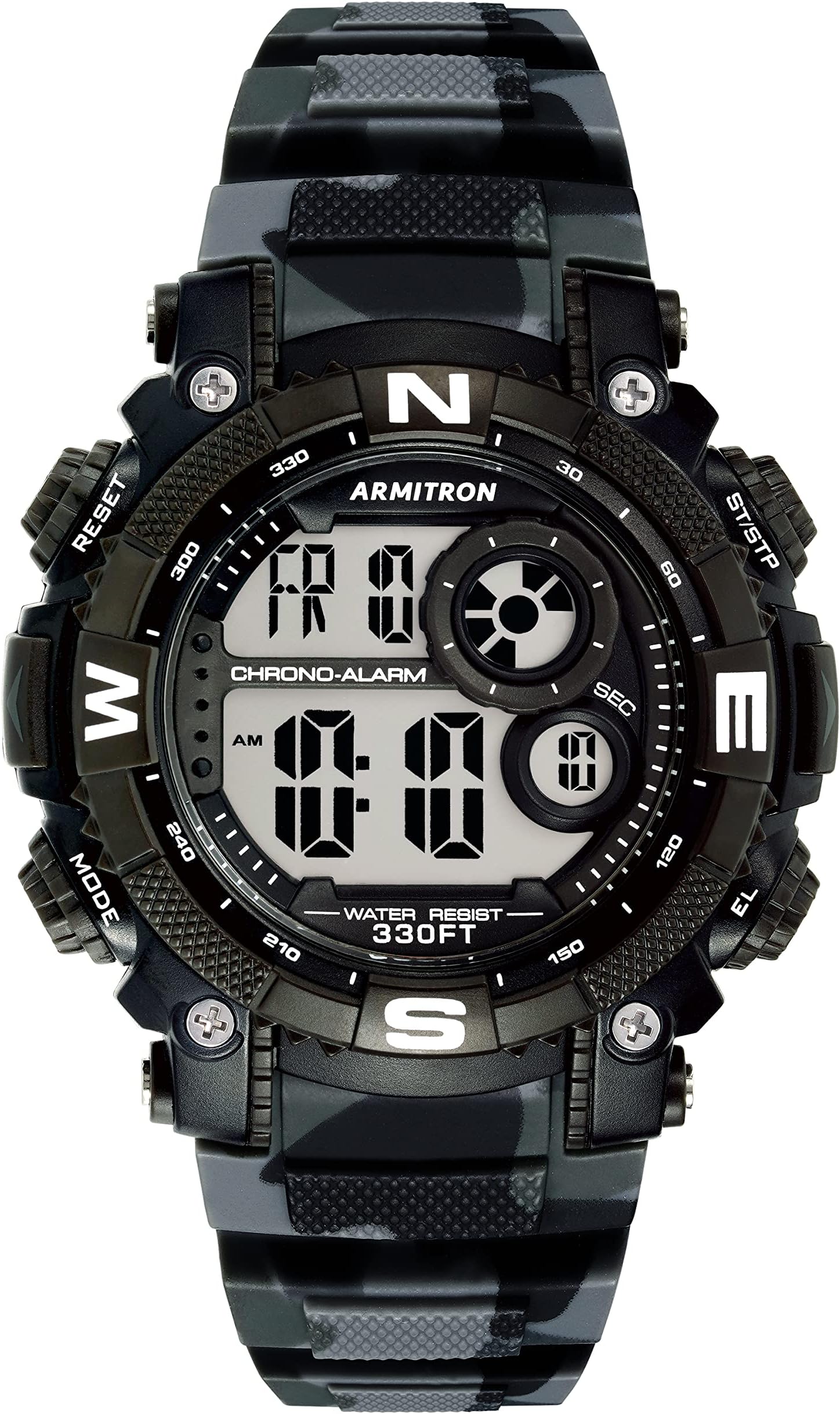 Armitron Digital Men's Watch (Gray Dial Black Colored Strap), ssh-df-317, Bracelet Type