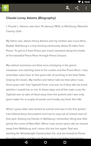 FamilySearch Memories