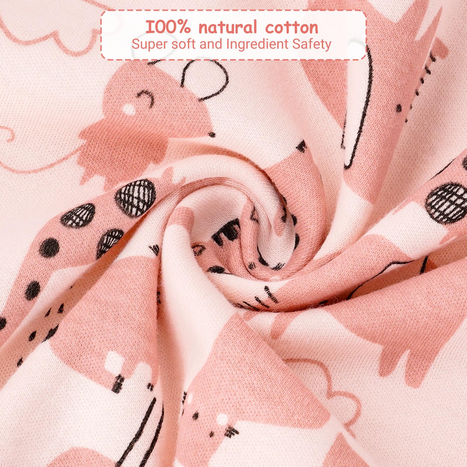 WYTbaby Sacco Nanna con Piedini 1.0 Tog, 100% Cotone Ultra-Morbido, Facile da Indossare, Ideale per il Sonno dei Neonati, Sacco Nanna Adatto per Bambini da 3-4 Anni
