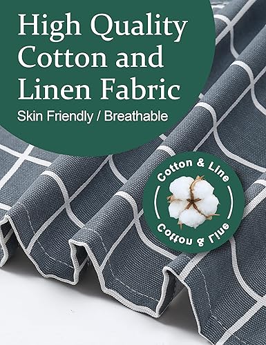 Miniatura 4 de APRONNER Delantales de algodón y lino para hornear, talla grande, para mujer, con bolsillos, cocina