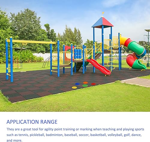 Miniatura 2 de 15 marcadores de punto de 9 pulgadas, puntos de agilidad para piso, conos de campo planos para entrenamiento de fútbol