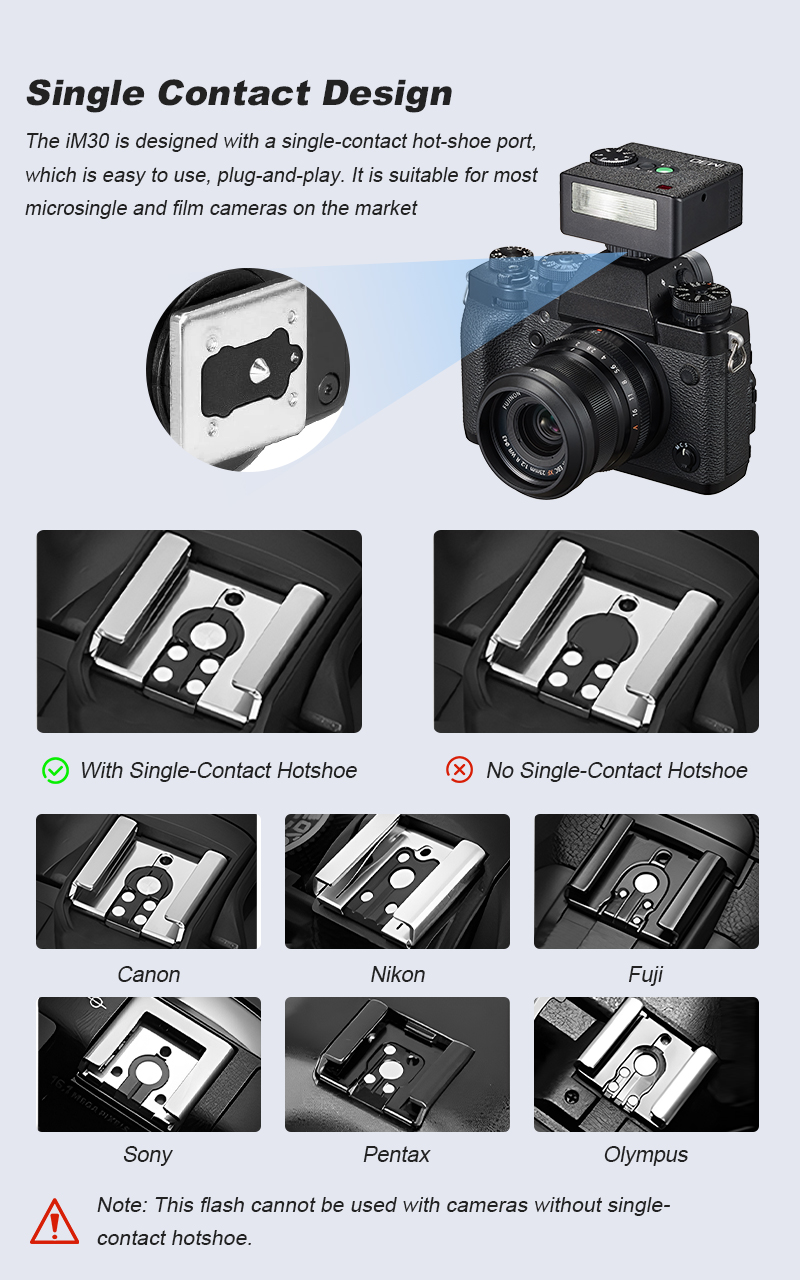 Amazon.com : Godox iM30 Mini Flash for Canon, Sony, Nikon, Fuji
