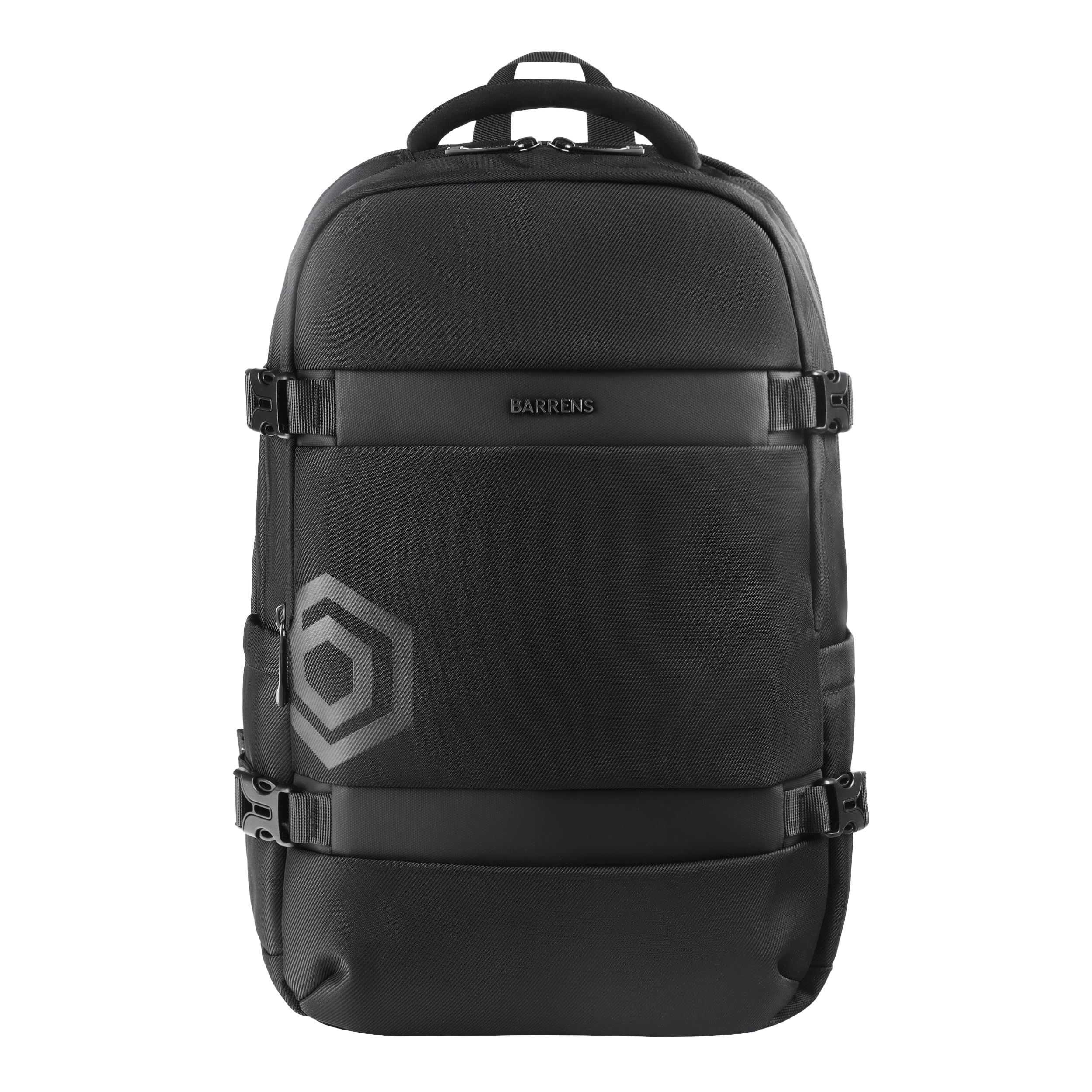 BARRENS Zaino Laptop Uomo Lavoro 15.6 Laptop Pollici, Business Backpack Impermeabile Grande Zaino Scuola con Trolley Strap (Nero)