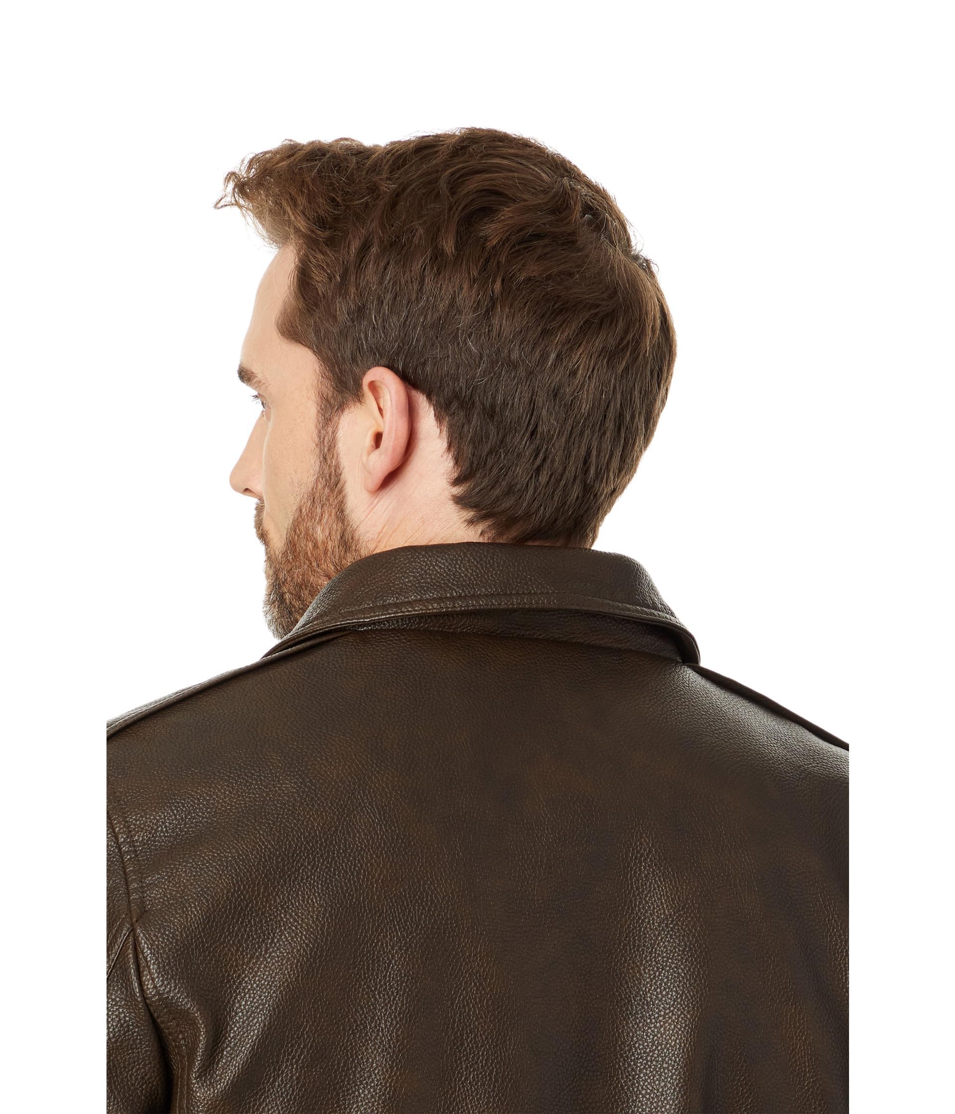 Levi's Kurtka Mężczyźni Levi's Men's Faux Leather Aviator Bomber Jacket With Sherpa Collar