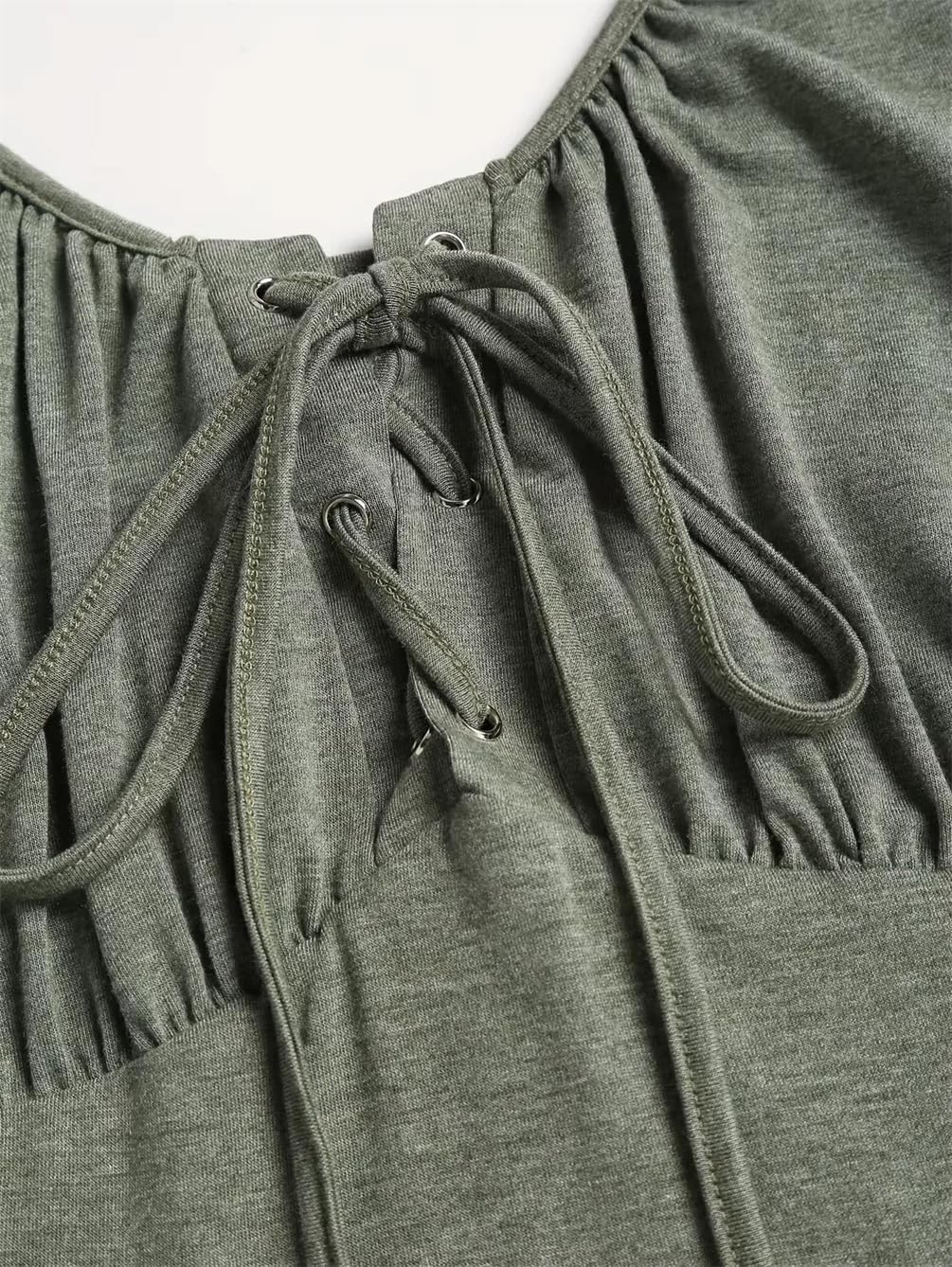 Women's Casual Front-Tied Sleeveless A-Line Dress Adjustable Tie Waist Dress