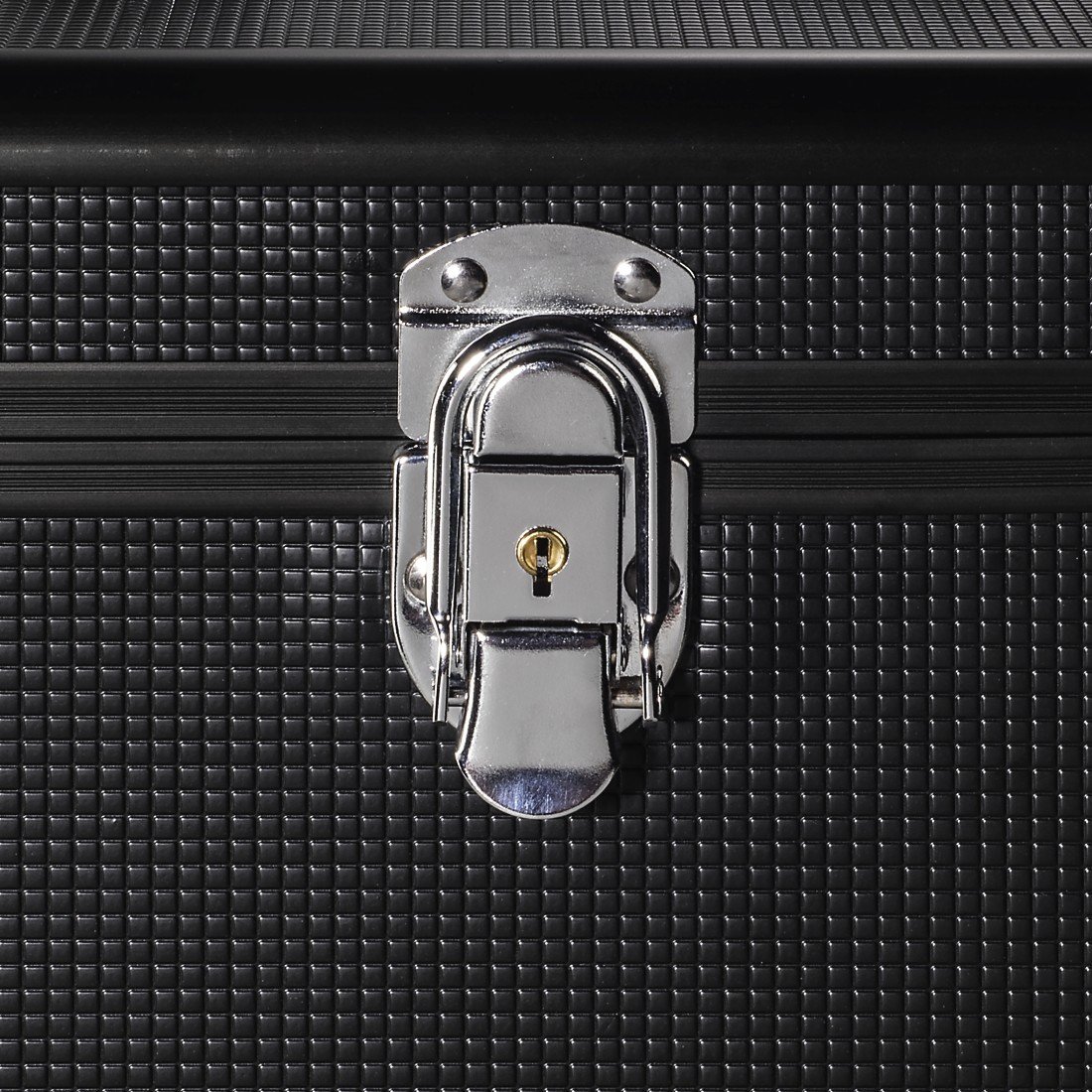 Hama 00181436 LP della valigia 50, effetto alluminio, Nero
