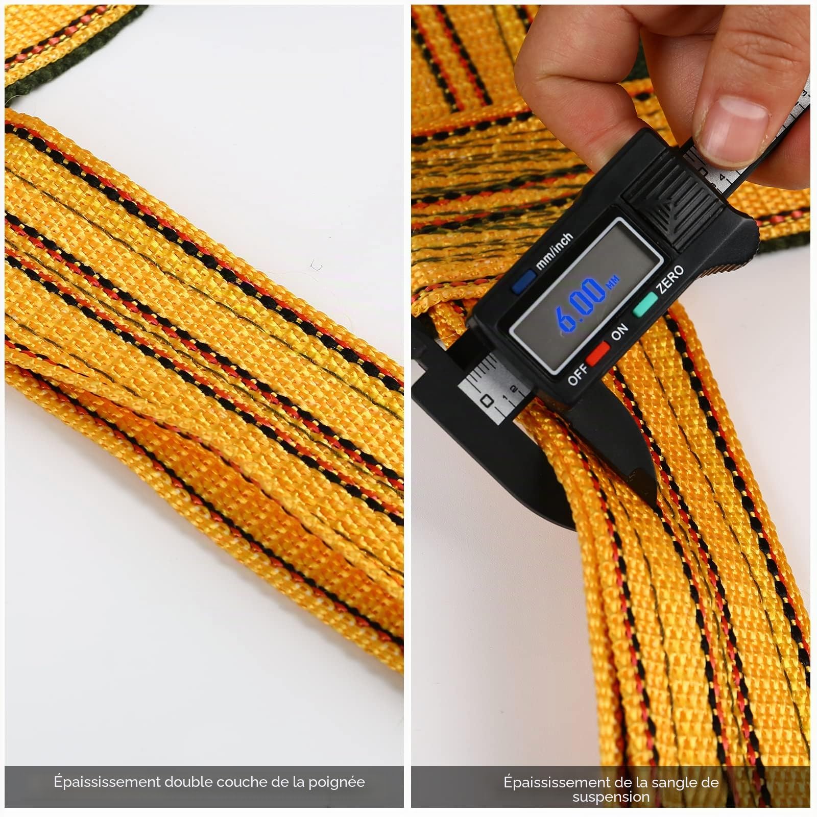 Filet de levage suspendu en nylon et toile, filet de chargement, filet de levage et de déchargement de marchandises (1 x 1 m/1 T)