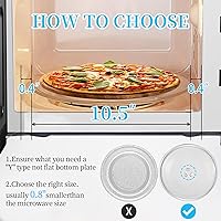 Vista 5 de Placa giratoria universal de vidrio de repuesto de 10.5 pulgadas Compatible con GE, Panasonic, Magic Chef, Hamilton Beach, Oster y más