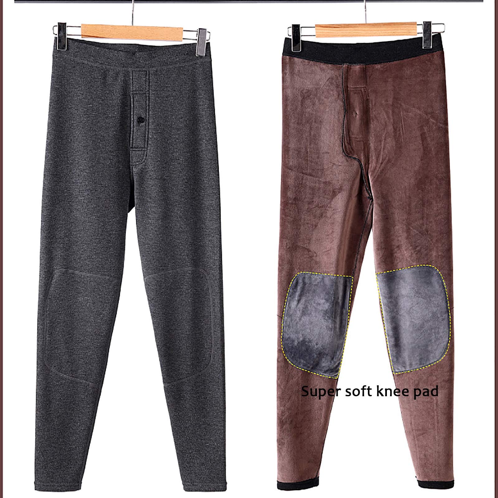 Mannen Thermische Broek Basislaag Ondergoed Bodems Dik Legging Broek Lange Onderbroeken Winter (Color : B, Size : L