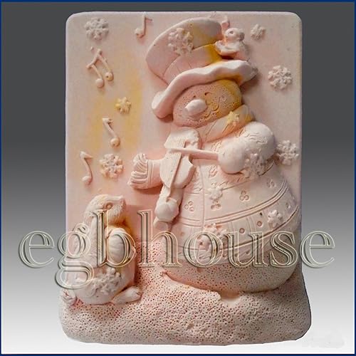Muñeco de nieve sinfónico - Jabón/vela/polímero/arcilla/molde de silicona 2D de porcelana fría