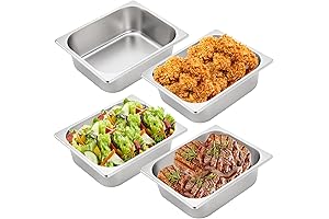 TOPZEA 4 Pack Half Size Hotel Pans: The Perfect Solution for Various Food Service Applications