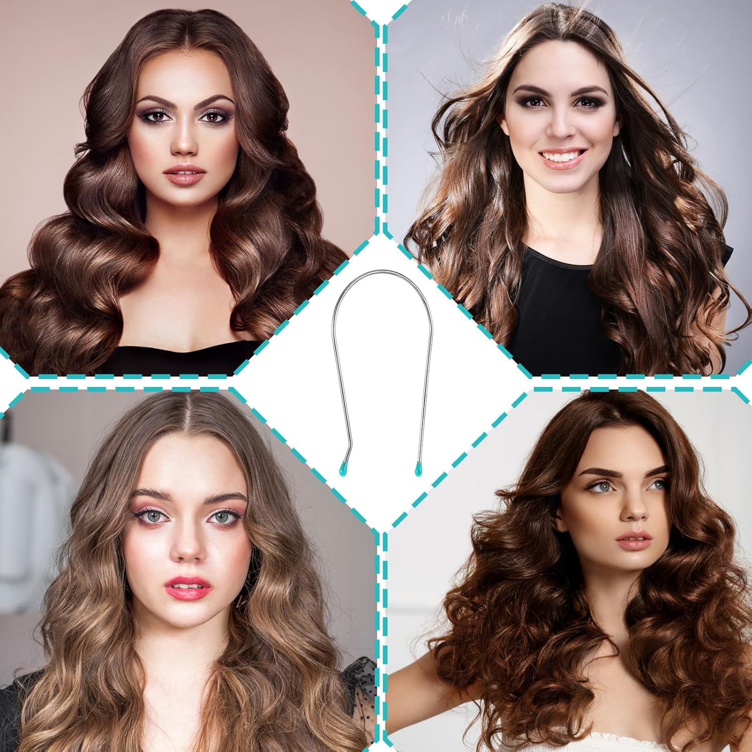 FOMIYES Replacement Curler Clips, 8pcs Securing Pins for Electric Travel Hot Rollers and Curlers