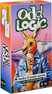 ​Mattel Games Odd Logic Family Party Game for Ages 8+, 3-6 Players | Make it Make Sense, Hilarious Image Matching for Teens, Families, Game Night Fun & Parties