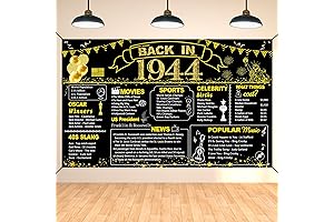 DARUNAXY 1944 Birthday Backdrop Decorations