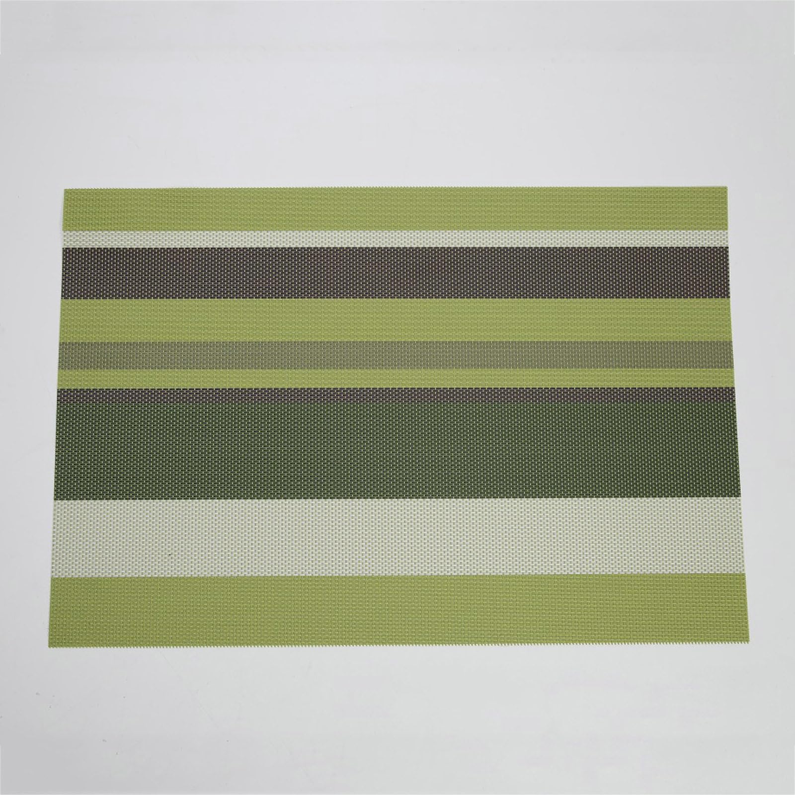 Gualiy Zestaw 6 podkładek pod talerze zielone 45 x 30 cm z paskami prostokątna podkładka na stół środkowy