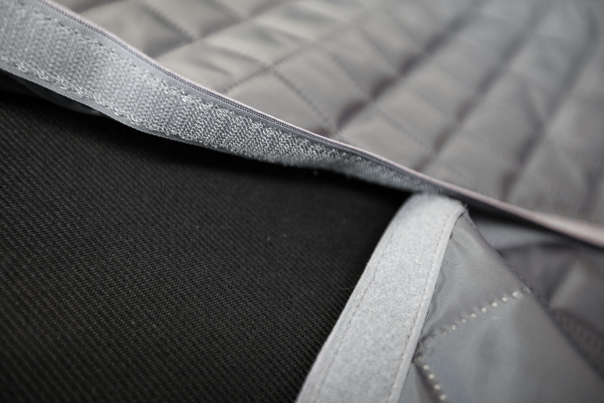 Funda para coche, para tumbona, para coche, para perros, con cierre de velcro y laterales, 220 cm, color gris