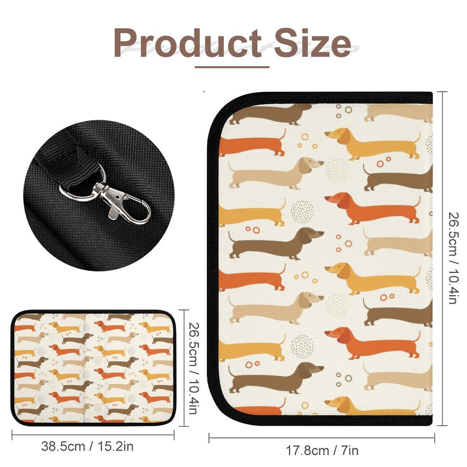 Amazon.co.jp: 母子手帳ケース ダックスフンド 犬柄 マルチケース 通帳