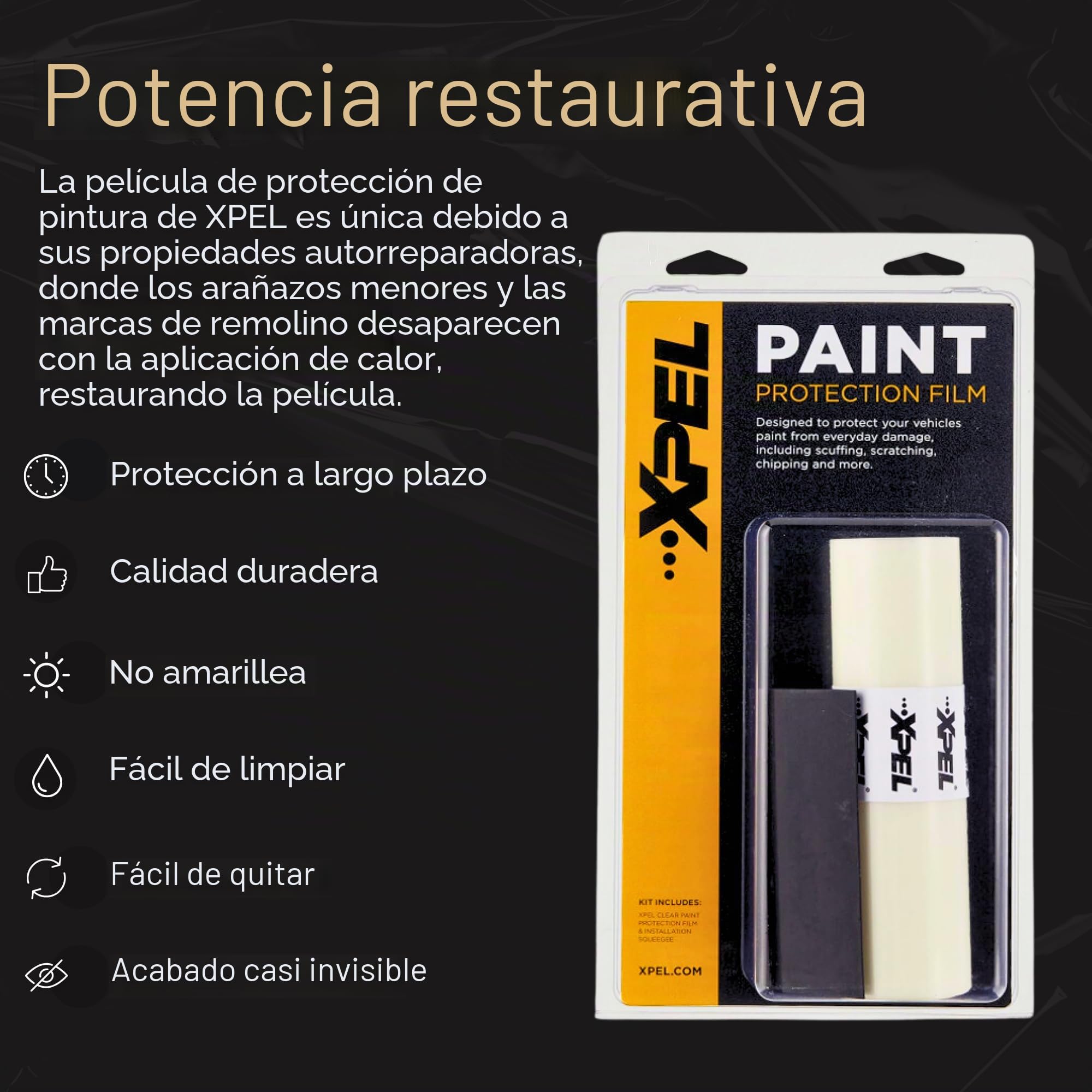 XPEL Rollo de película protectora de pintura transparente