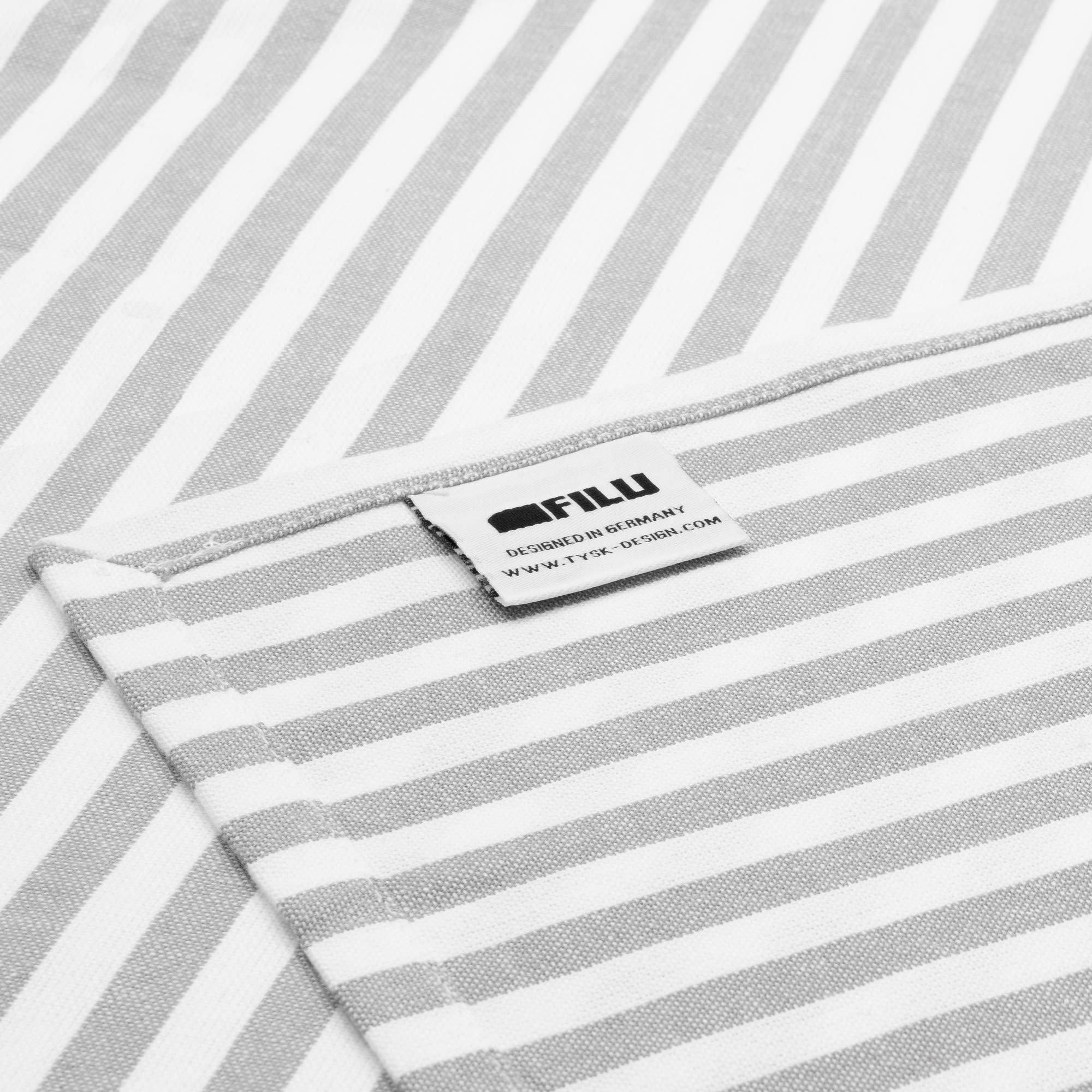 UPOPO 2 Federe Per Cuscini 50x50 Cm – Cotone E Lino, Righe, Con Cerniera Invisibile, Colore Caffè, Morbide E Lavabili - 3