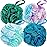 Fu Store Loofah Sponge Shower Loofahs 70g Bath Sponges Mesh Balls 4 Multi Color for Body Scrubber Exfoliator Wash Back Scrubbers Bathroom Men Women 4 Pack Cleaning Bathing Accessories